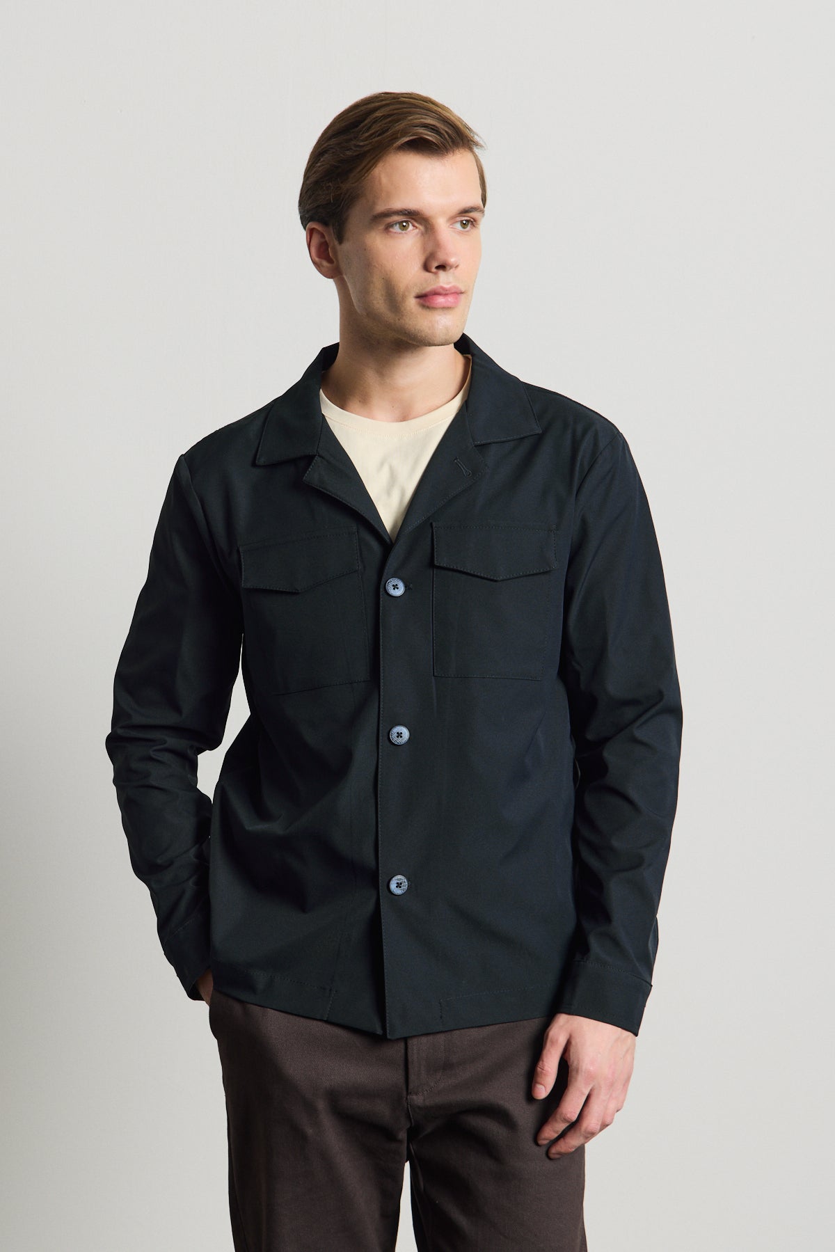 Erkek Cepli Gömlek Ceket Lacivert