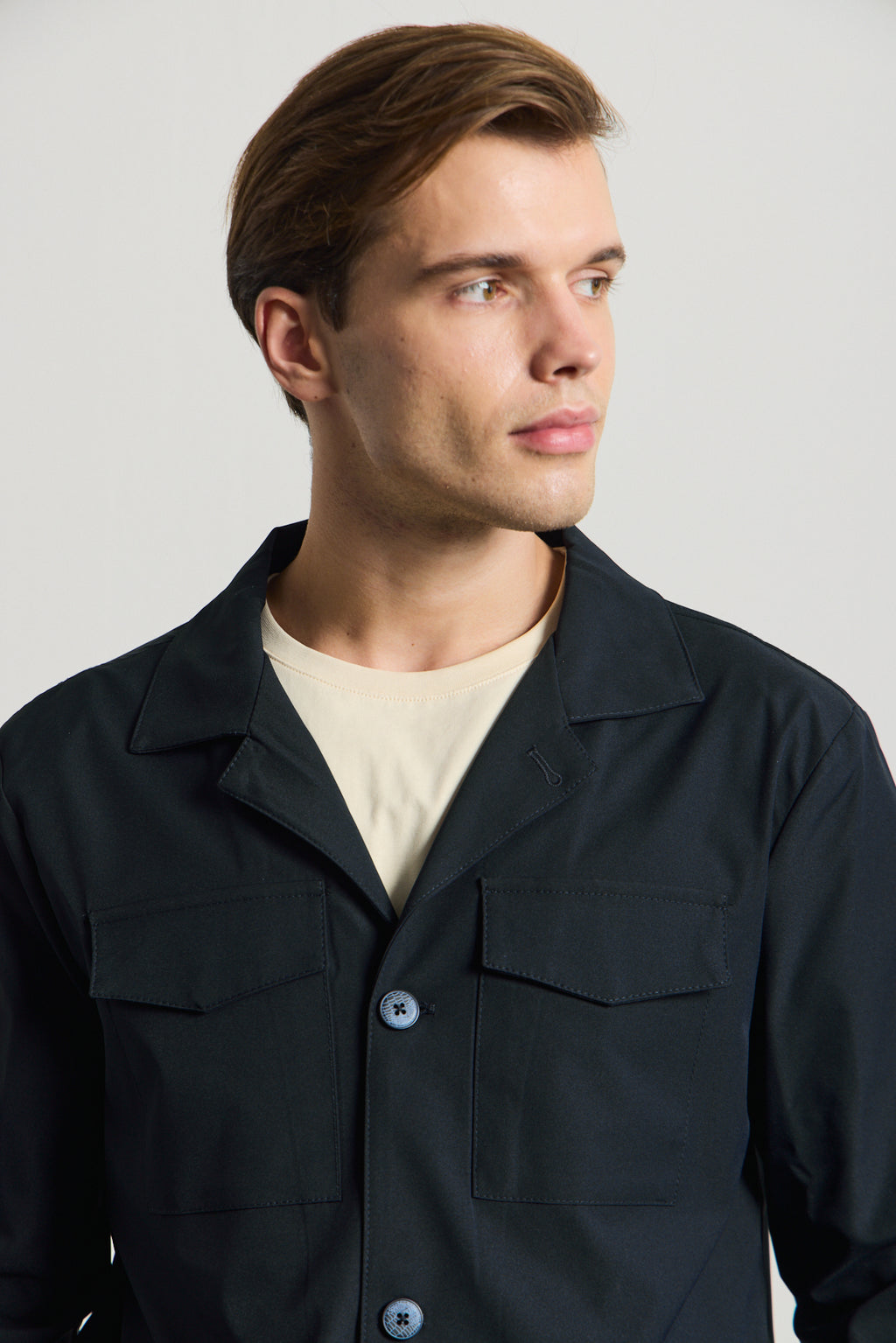 Erkek Cepli Gömlek Ceket Lacivert