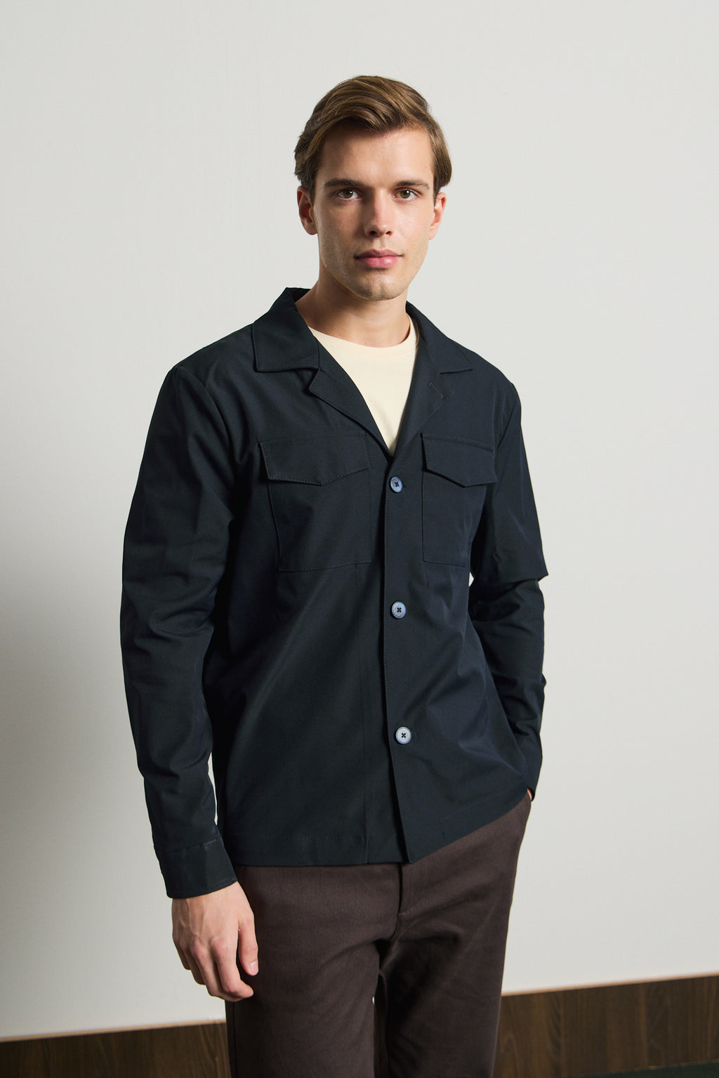 Erkek Cepli Gömlek Ceket Lacivert