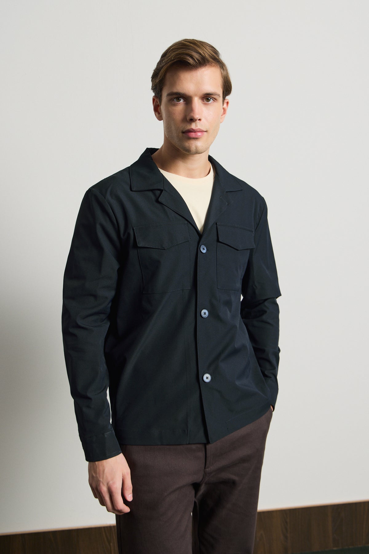 Erkek Cepli Gömlek Ceket Lacivert