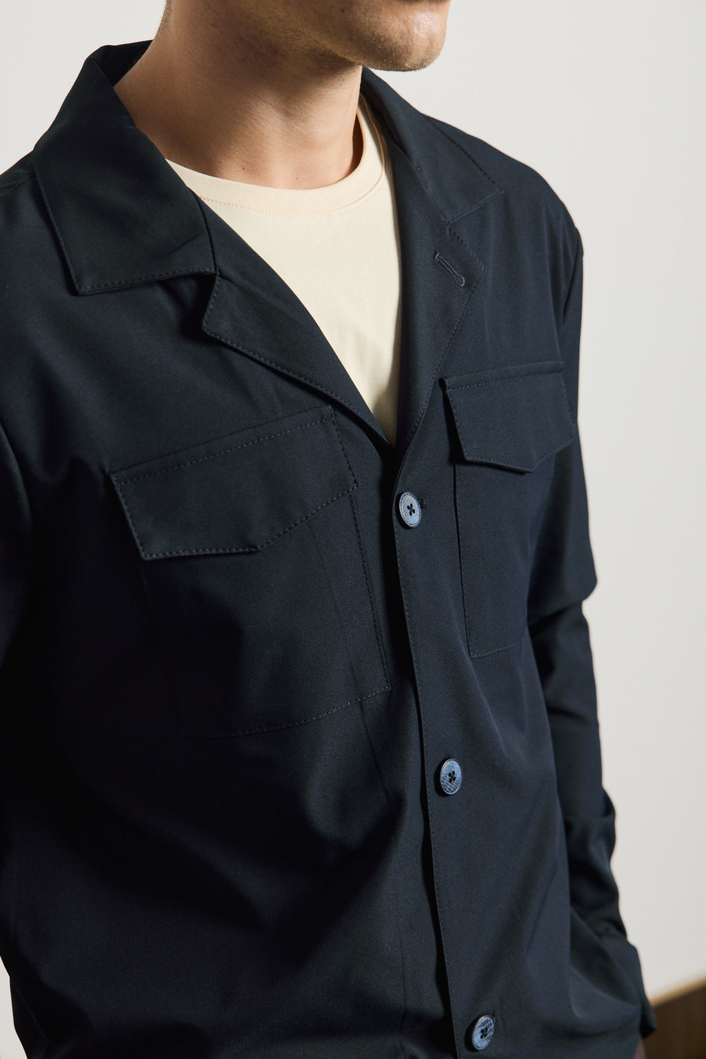 Erkek Cepli Gömlek Ceket Lacivert