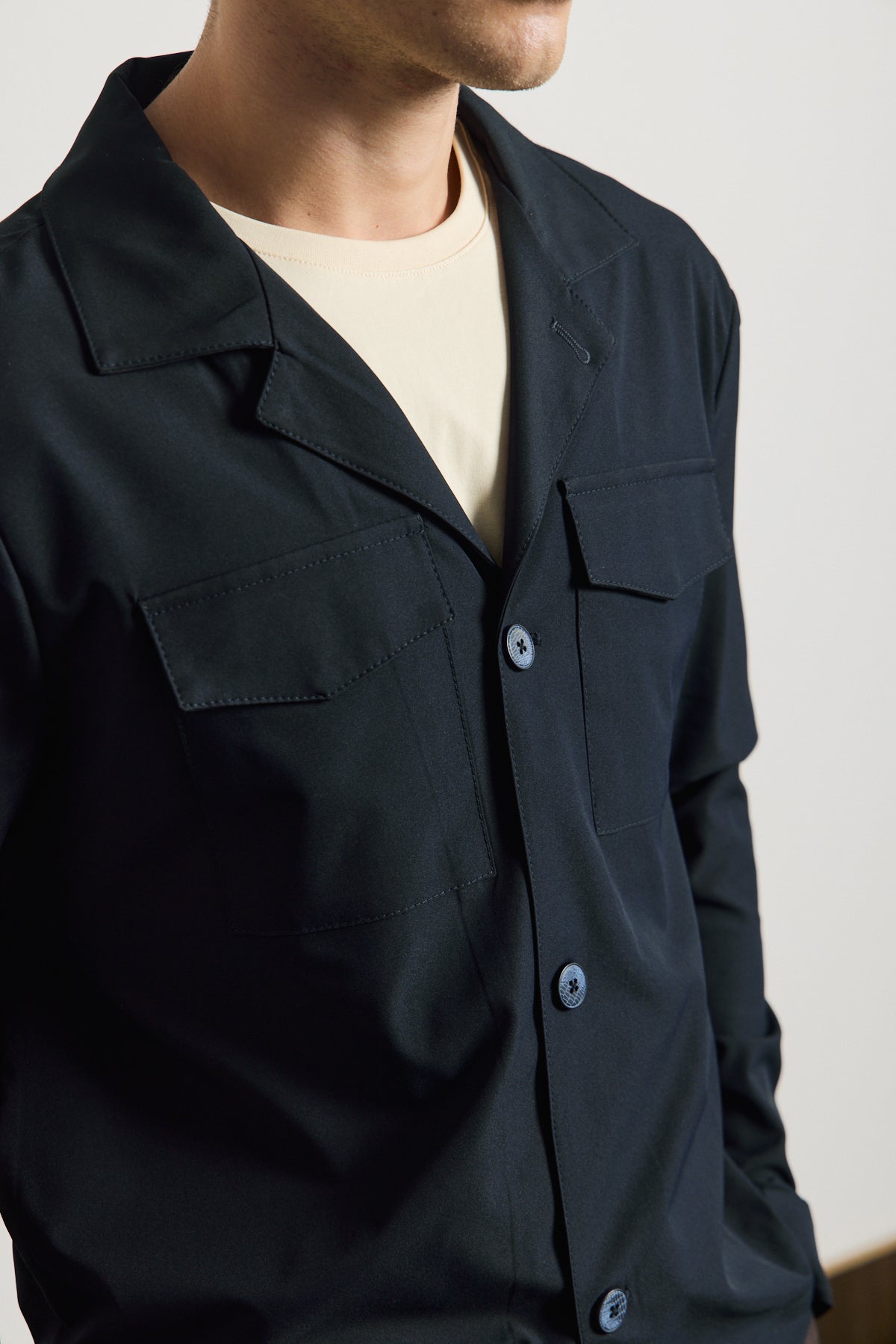 Erkek Cepli Gömlek Ceket Lacivert