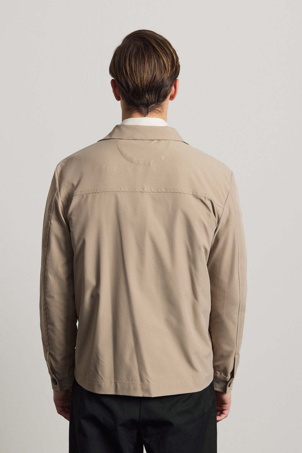 Erkek Cepli Gömlek Ceket Bej