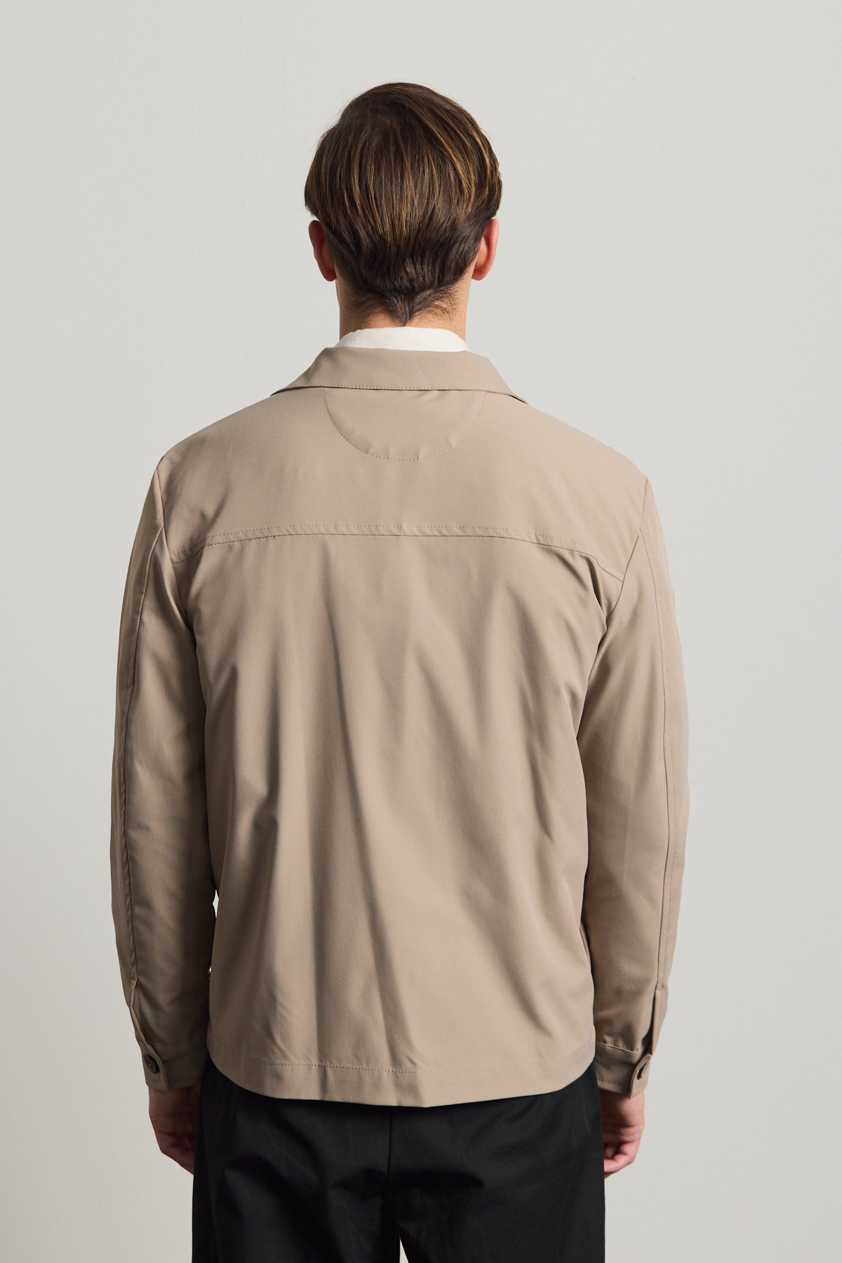 Erkek Cepli Gömlek Ceket Bej
