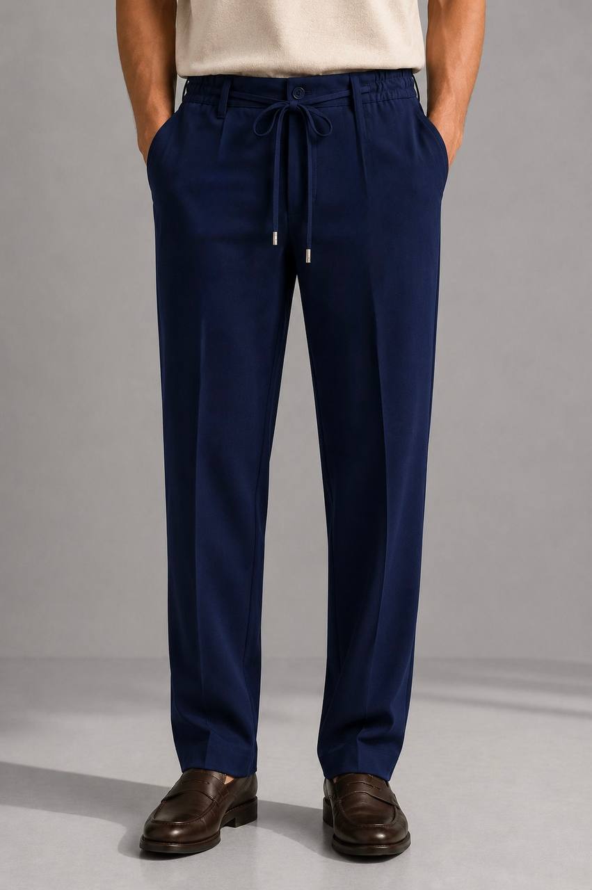 Erkek Comfort Fit Lacivert Jogger Pantolon | Esnek Kumaş Günlük Rahat Kesim – 169DNGR