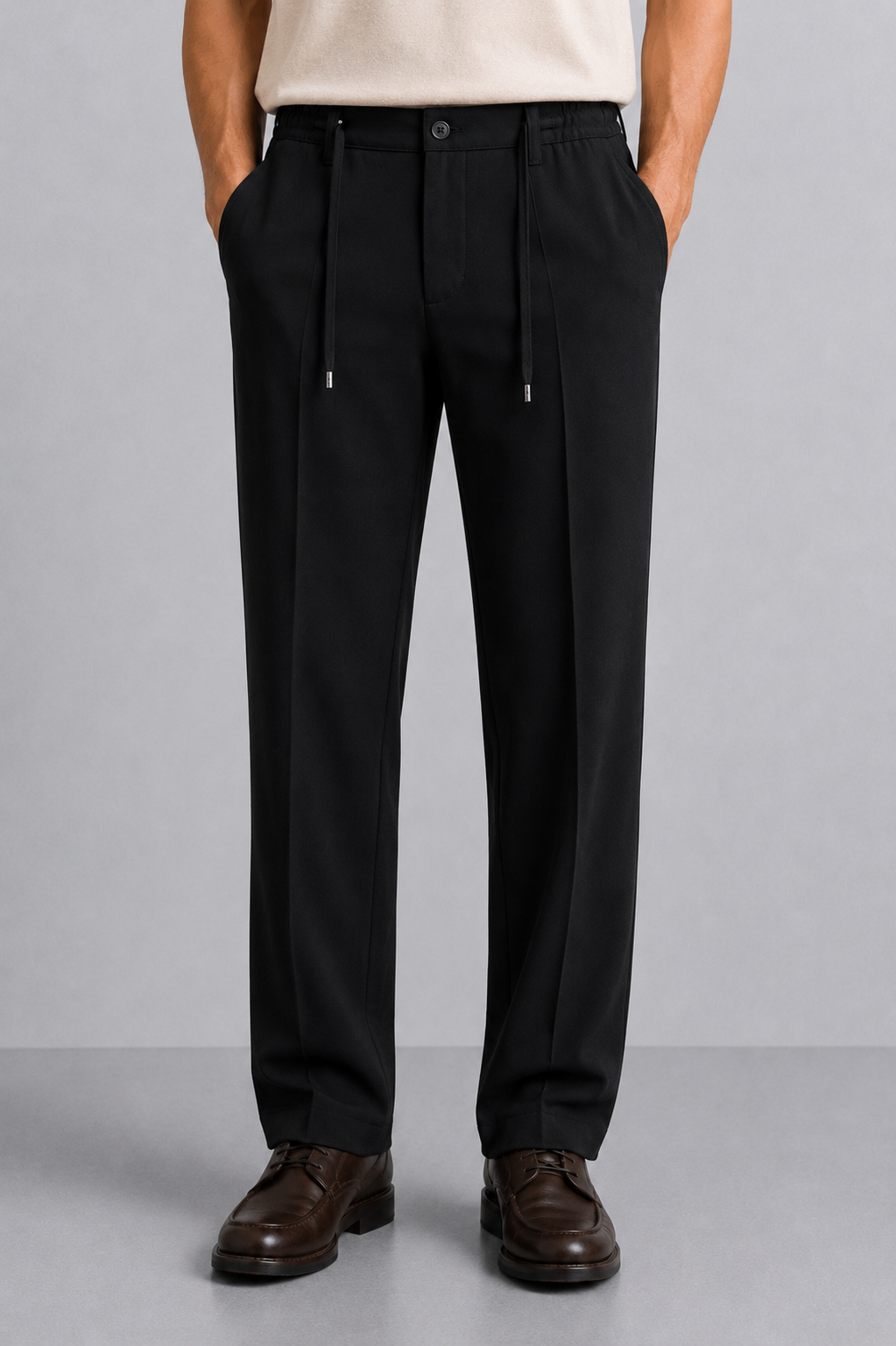 Erkek Comfort Fit Siyah Jogger Pantolon | Esnek Kumaş Günlük Rahat Kesim – 169DNGR