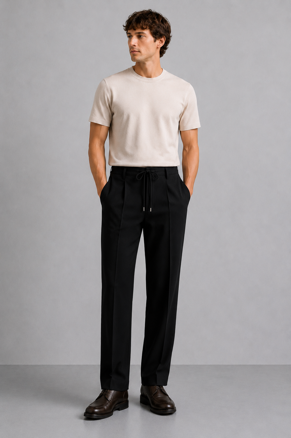 Erkek Comfort Fit Siyah Jogger Pantolon | Esnek Kumaş Günlük Rahat Kesim – 169DNGR