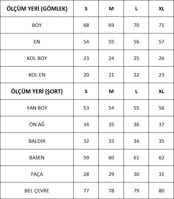 Erkek Jakarlı %100 Pamuk Dokulu Gömlek Şort Takım Kahverengi 3016DNGR
