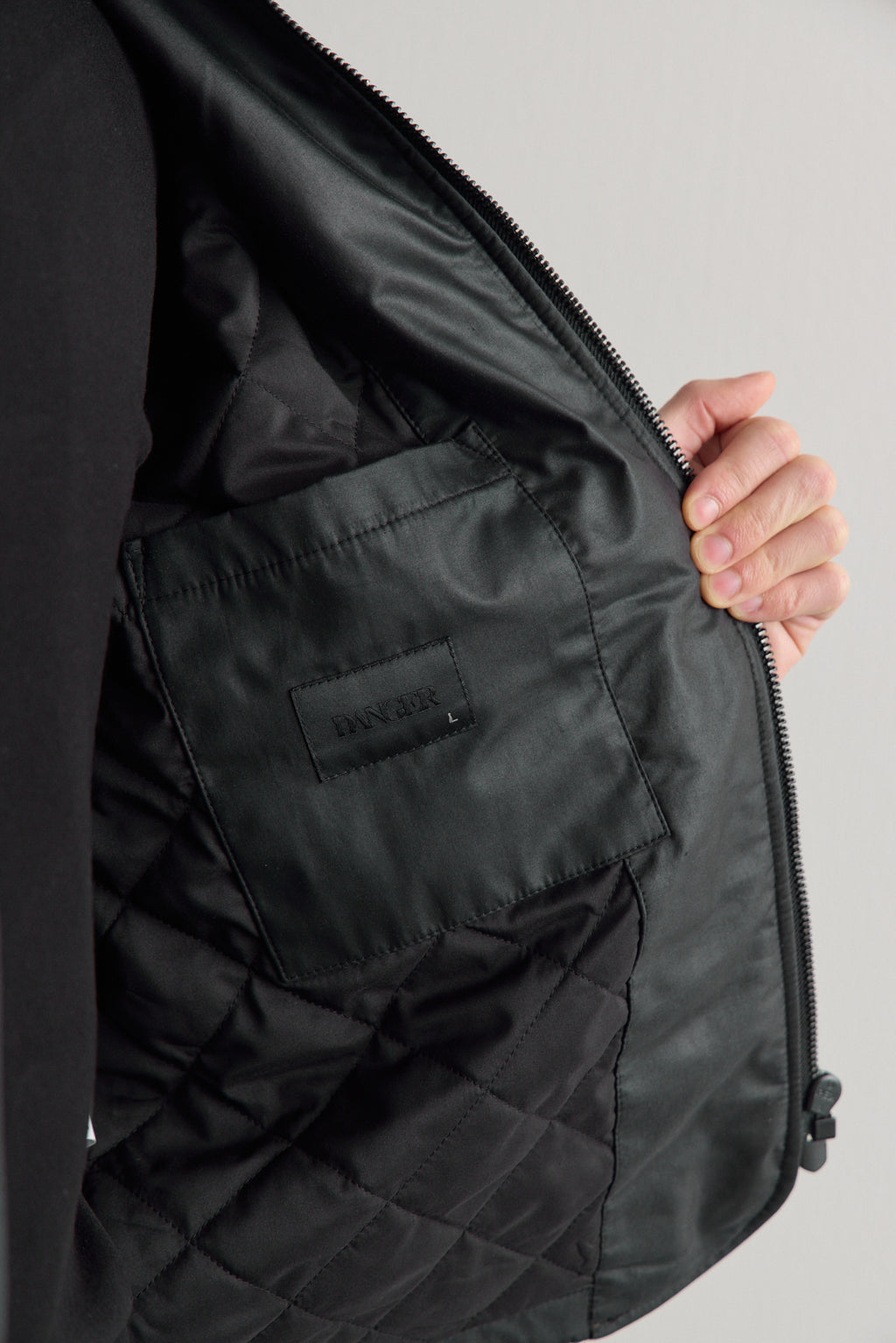 Erkek Kadife Yakalı Mont Ceket Siyah