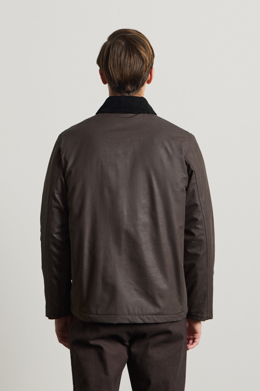 Erkek Kadife Yakalı Mont Ceket Kahverengi