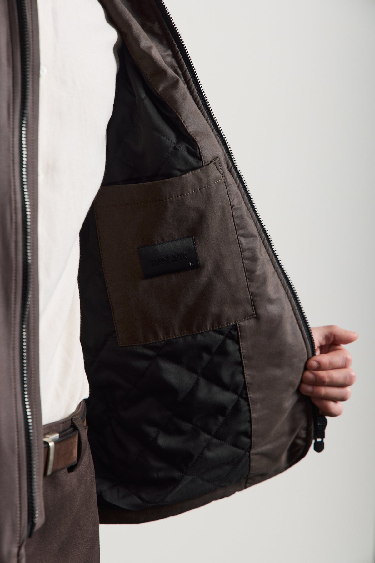 Erkek Kadife Yakalı Mont Ceket Kahverengi