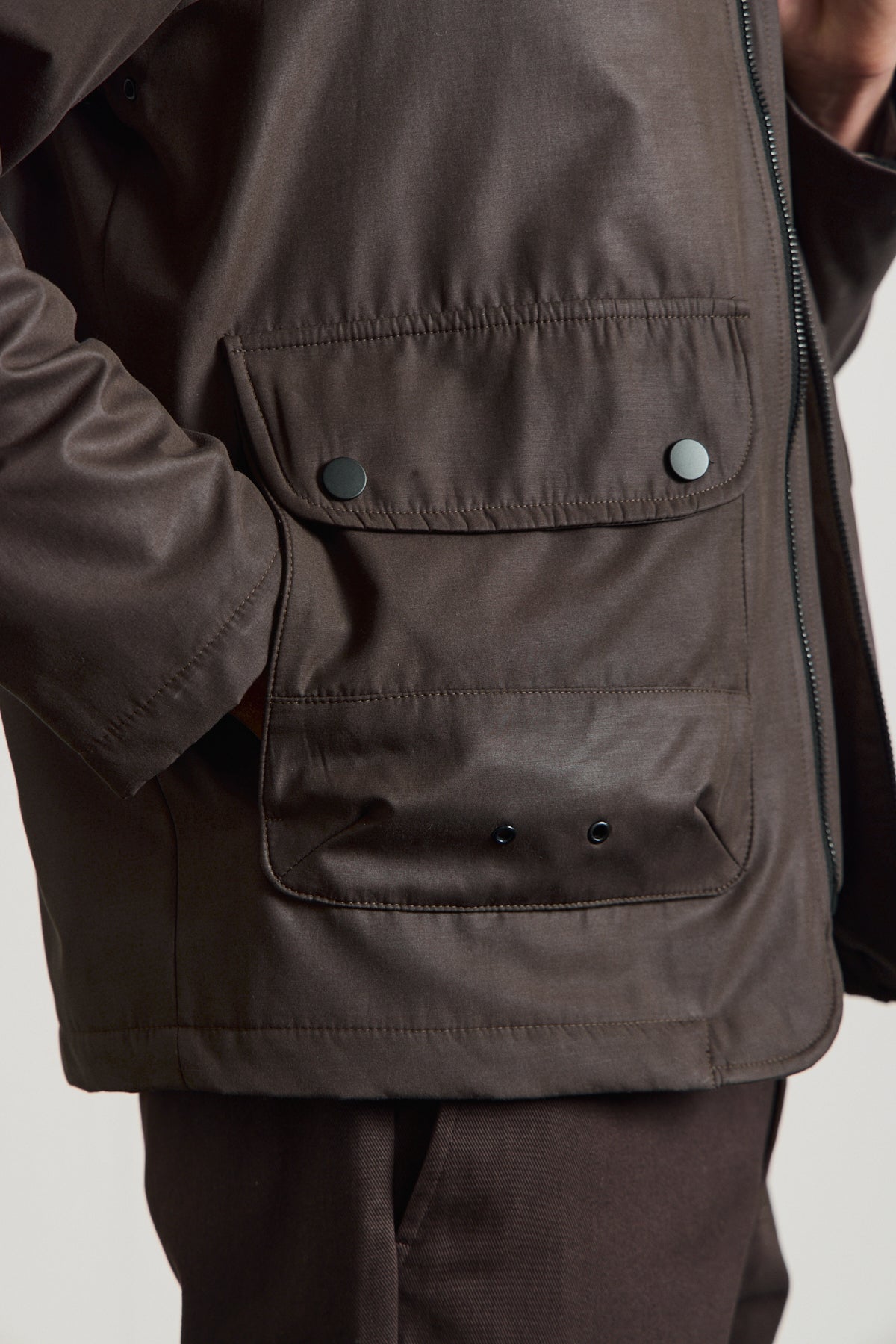 Erkek Kadife Yakalı Mont Ceket Kahverengi