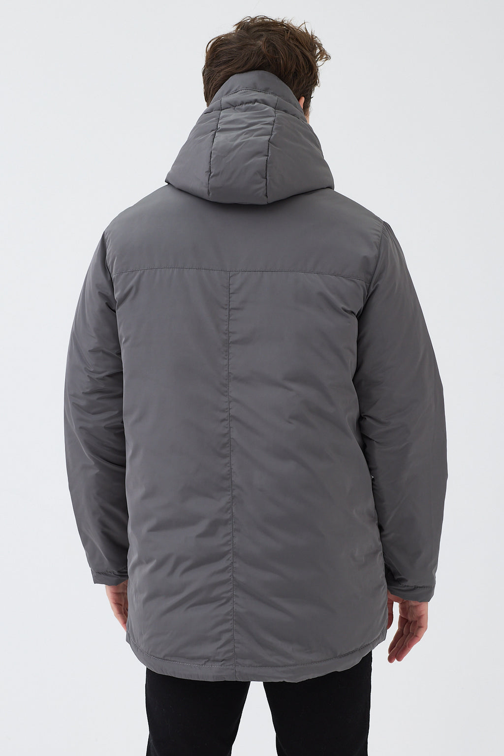 Erkek Kapüşonlu Su Geçirmez Mont Kaban Antrasit 3817DNGR