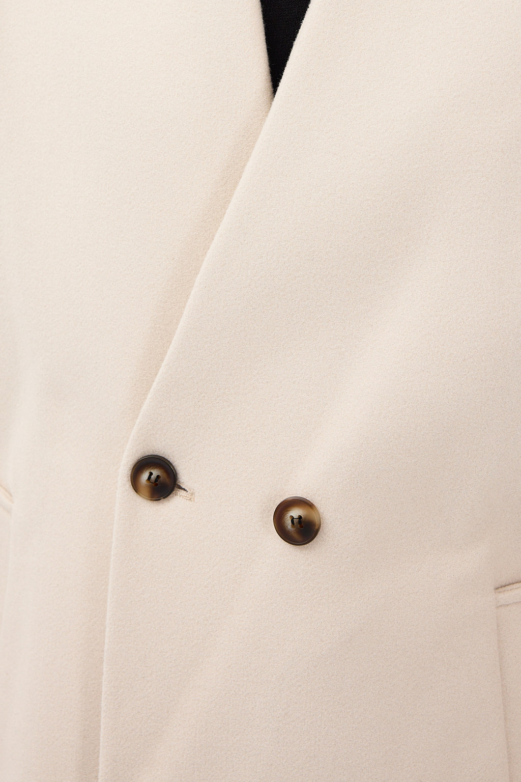 Erkek Kruvaze Kaşe Palto Mont Ekru