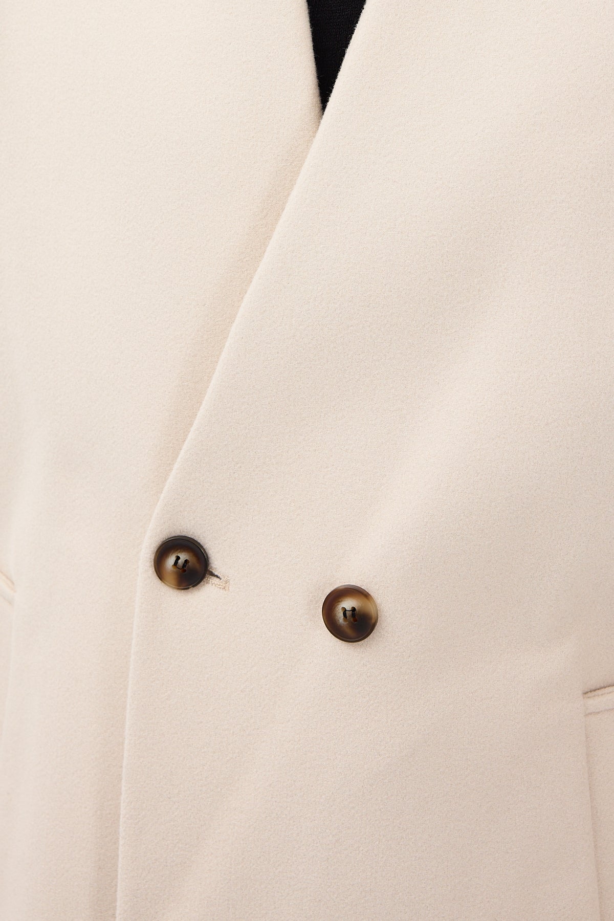 Erkek Kruvaze Kaşe Palto Mont Ekru