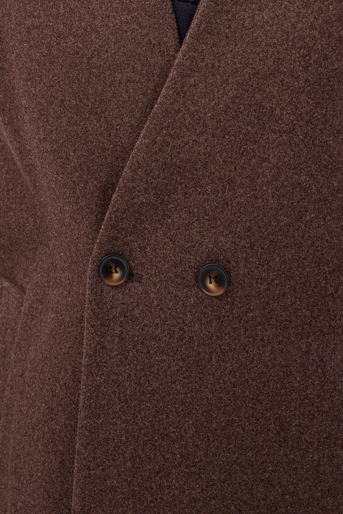 Erkek Kruvaze Kaşe Palto Mont Kahverengi