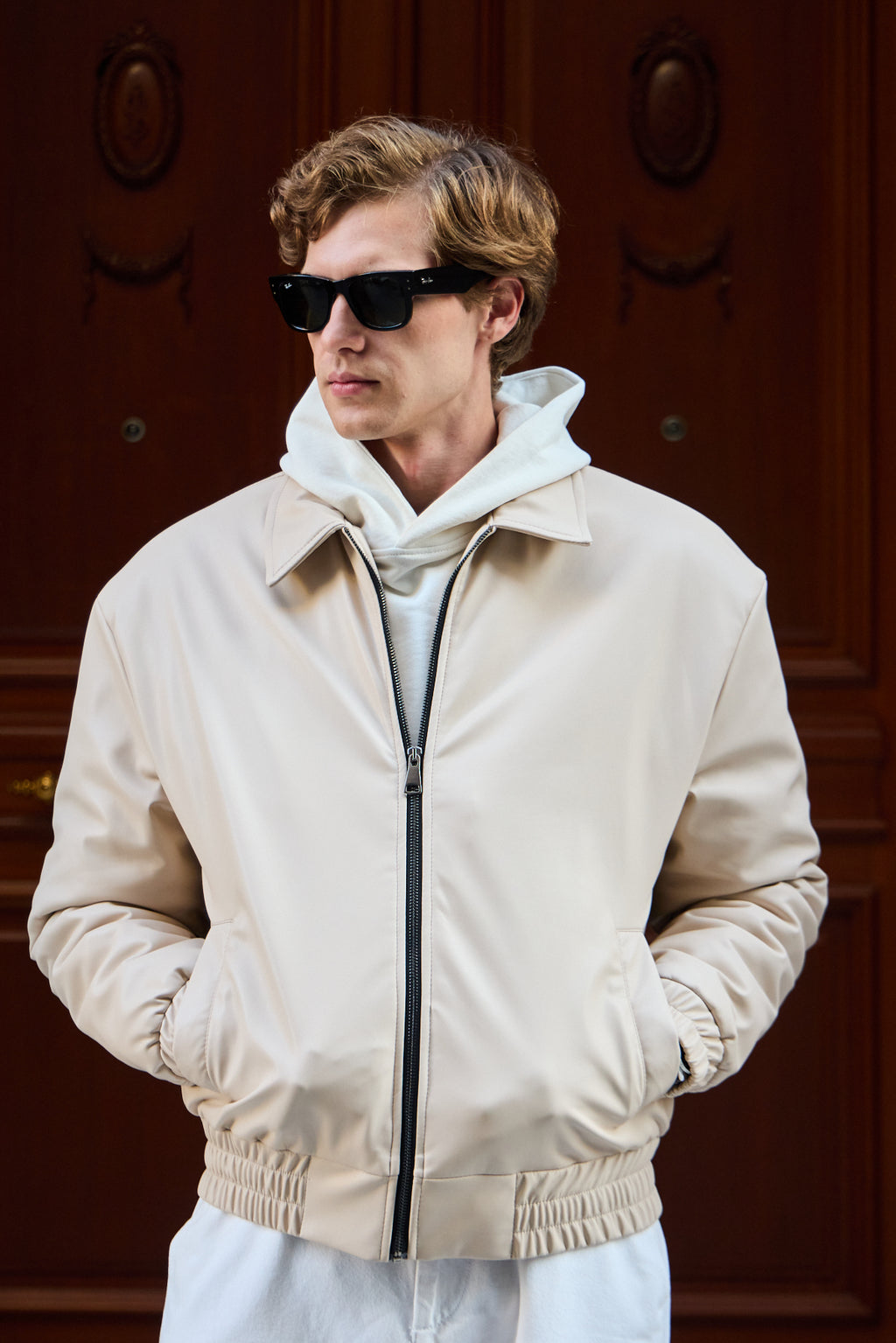 Erkek Limited Edition Deri Mont Ceket Taş