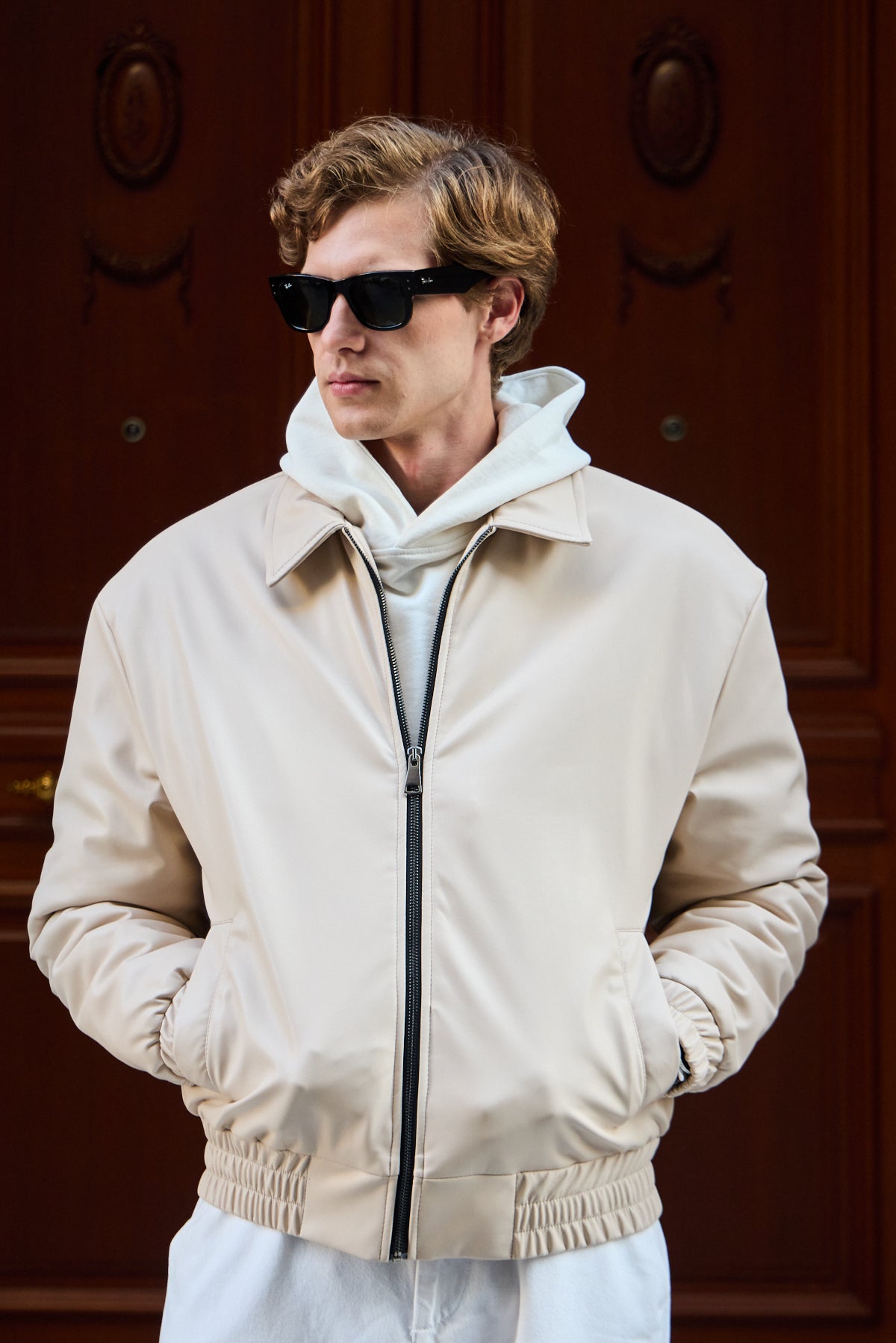 Erkek Limited Edition Deri Mont Ceket Taş