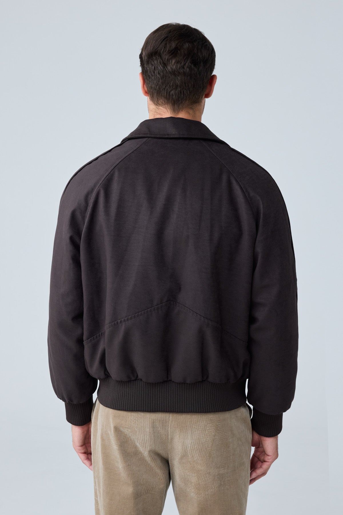 Erkek Oversize Bomber Süet Ceket Kahverengi 4343DNGR