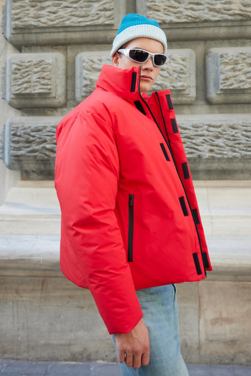 Erkek Oversize Şişme Mont Kırmızı 3637DNGR