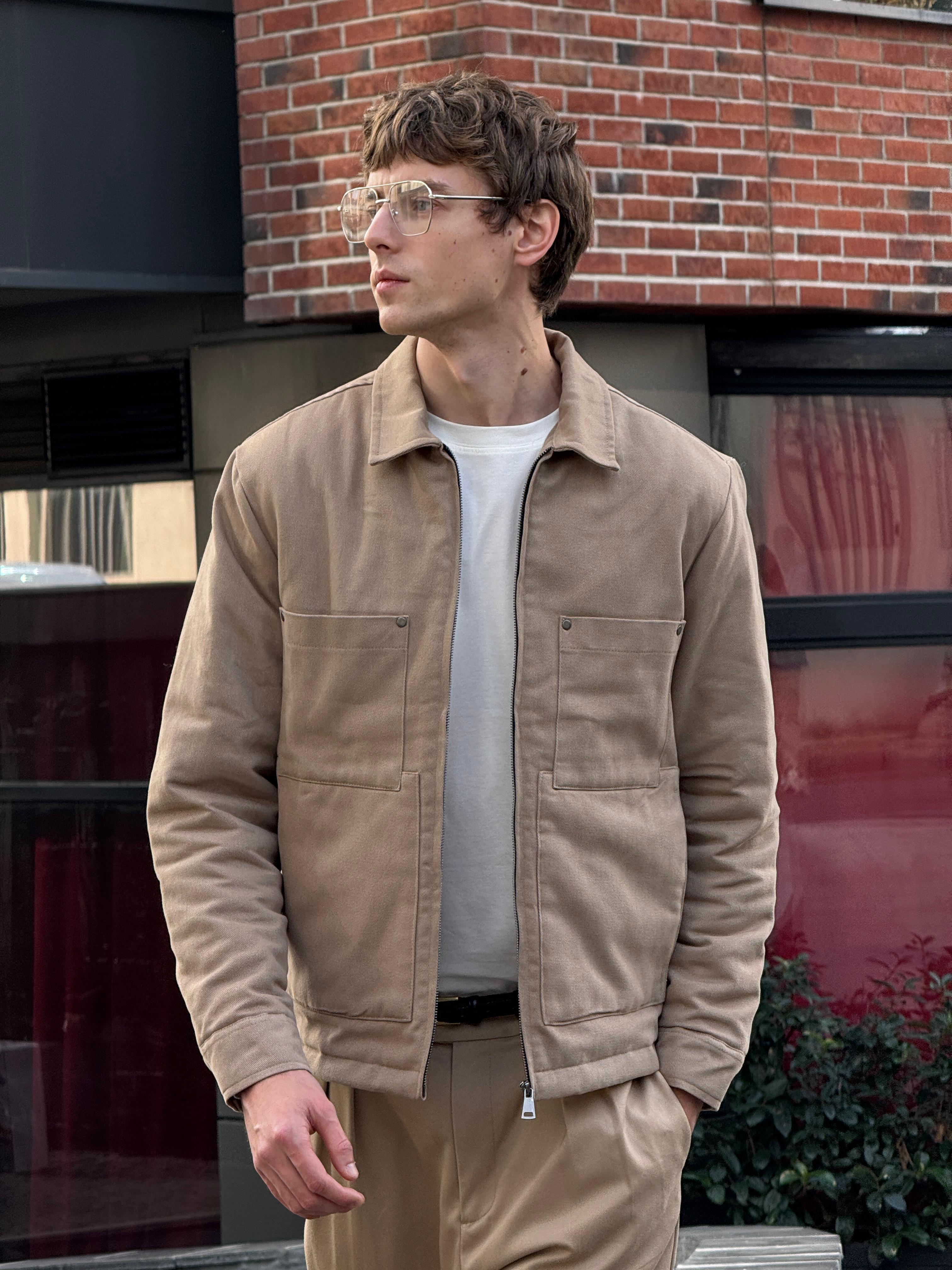 Erkek Pamuklu Mont Ceket Siyah 4109DNGR