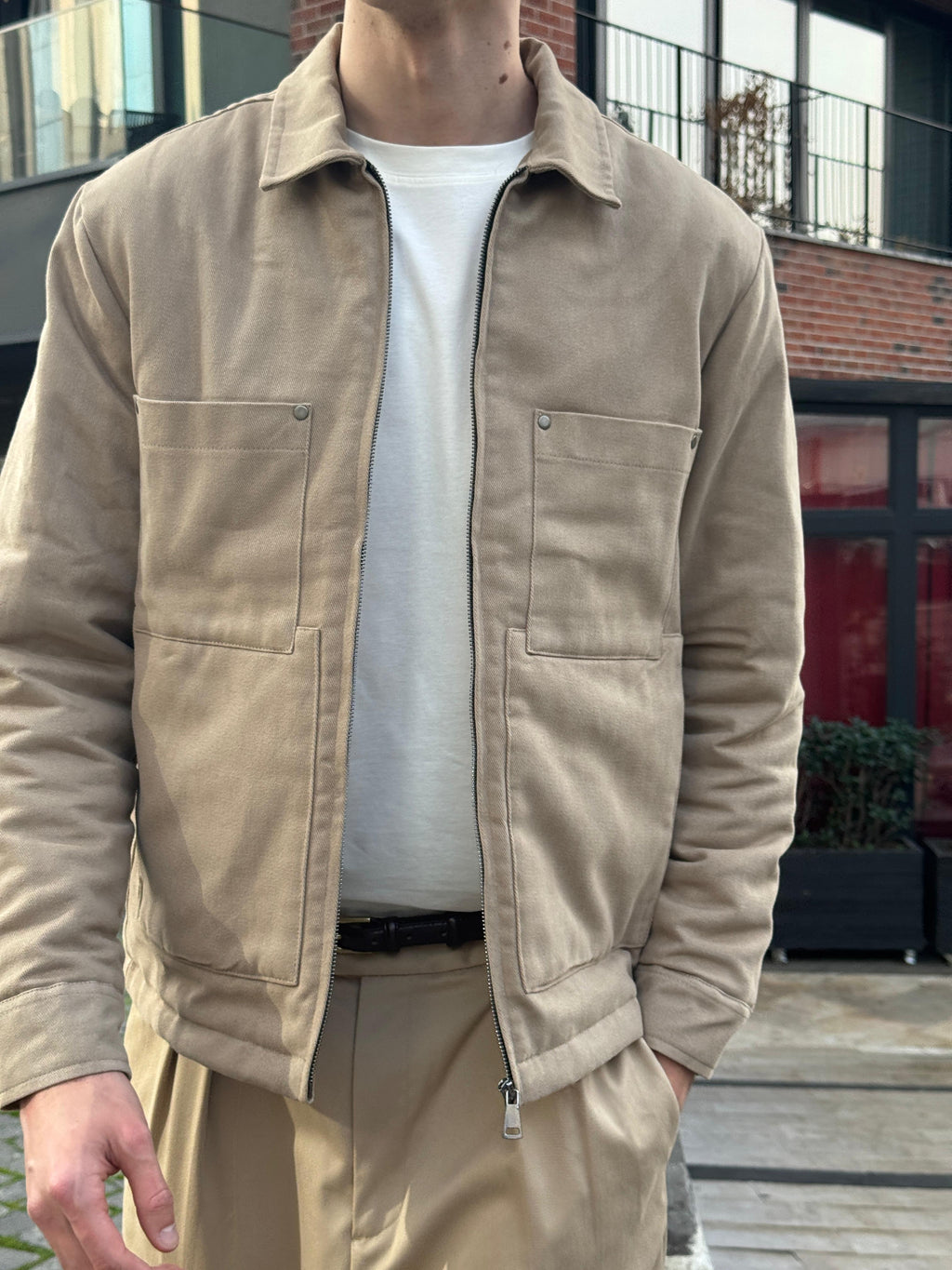 Erkek Pamuklu Mont Ceket Siyah 4109DNGR