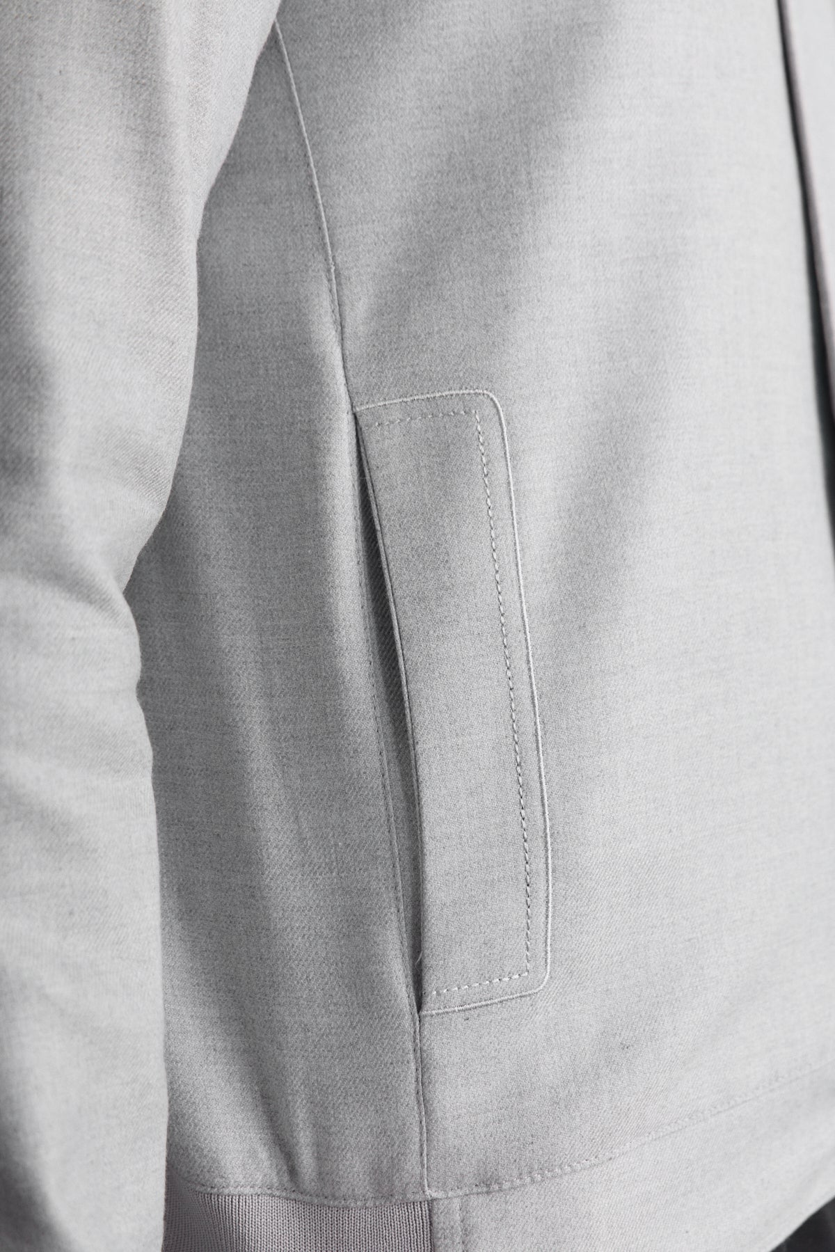 Erkek Poliviskon Özel Kumaş Ceket Gri