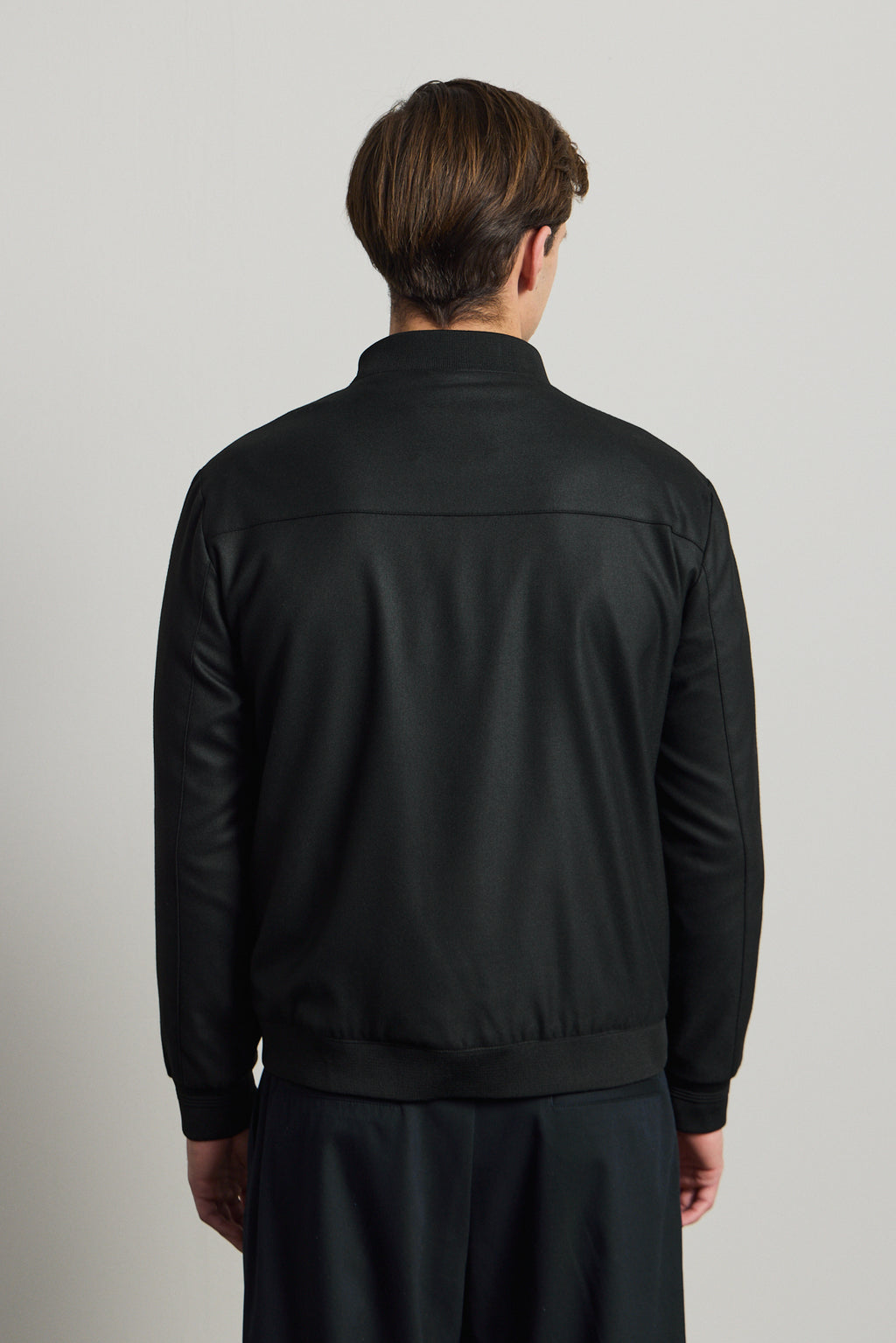 Erkek Poliviskon Özel Kumaş Ceket Siyah