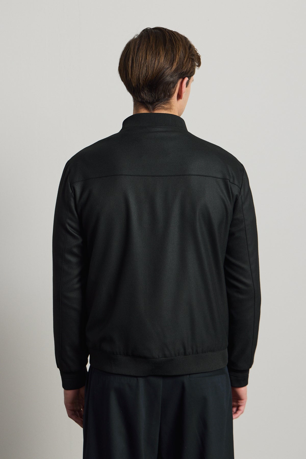 Erkek Poliviskon Özel Kumaş Ceket Siyah