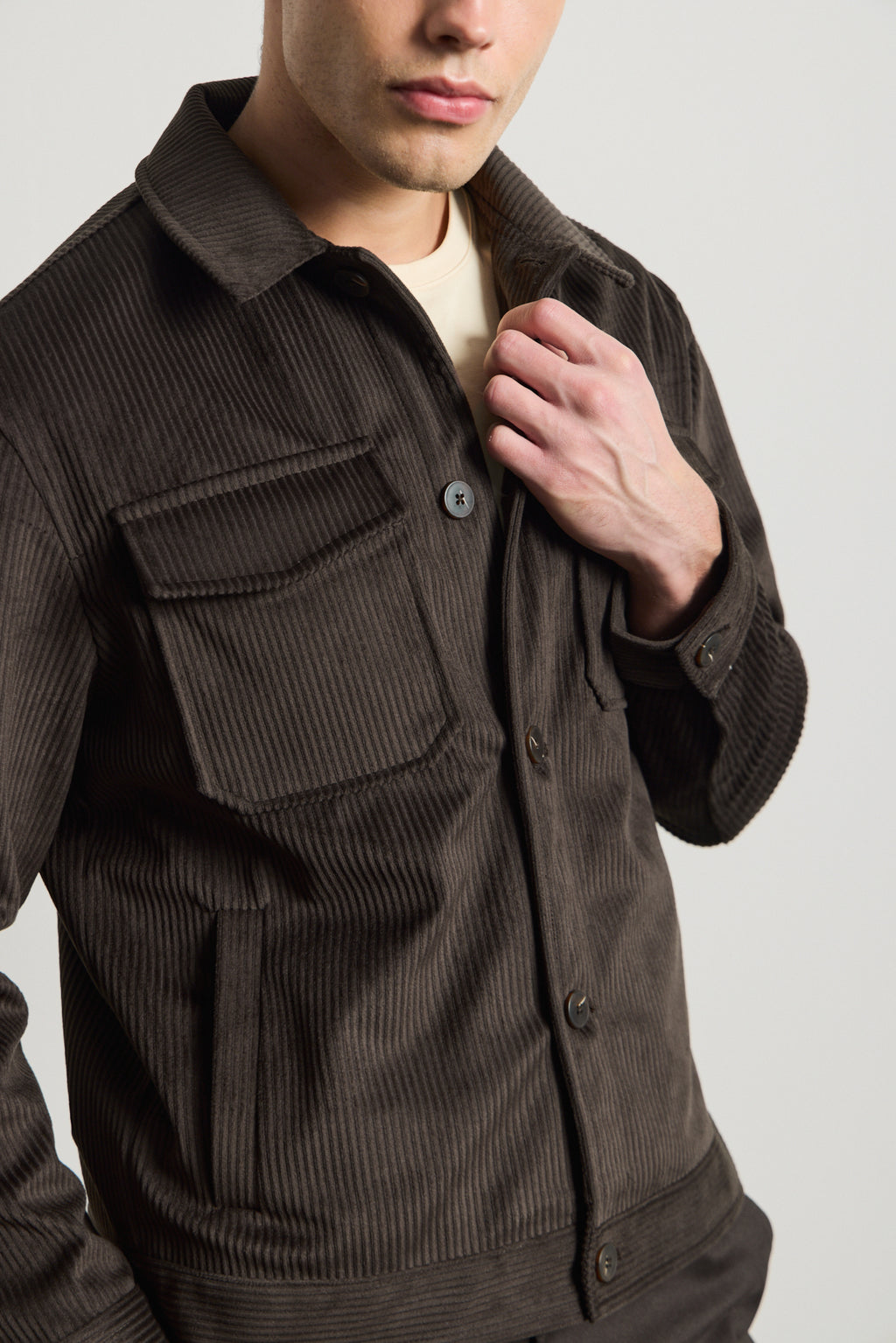 Erkek Premimum Kadife Ceket Kahverengi 4229DNGR