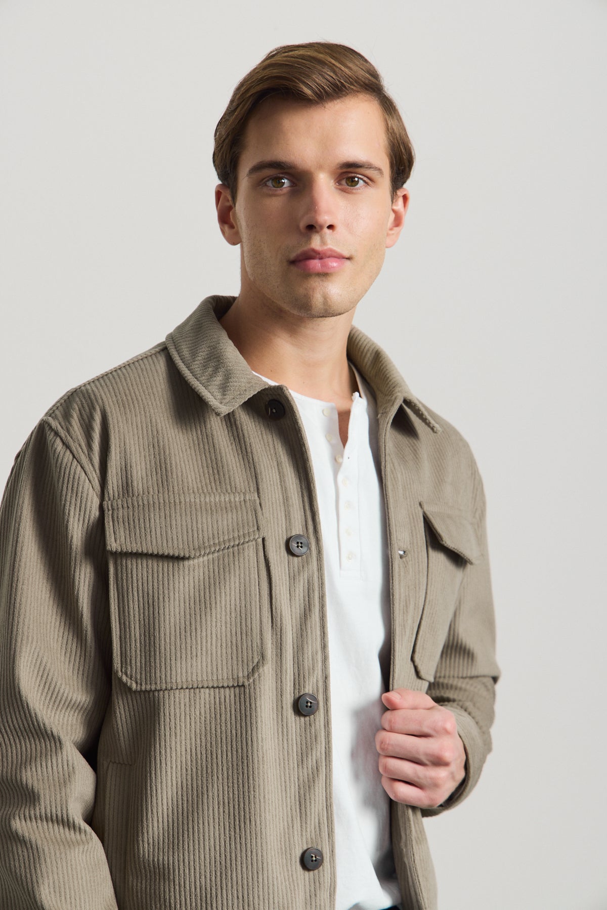 Erkek Premimum Kadife Ceket Bej 4229DNGR