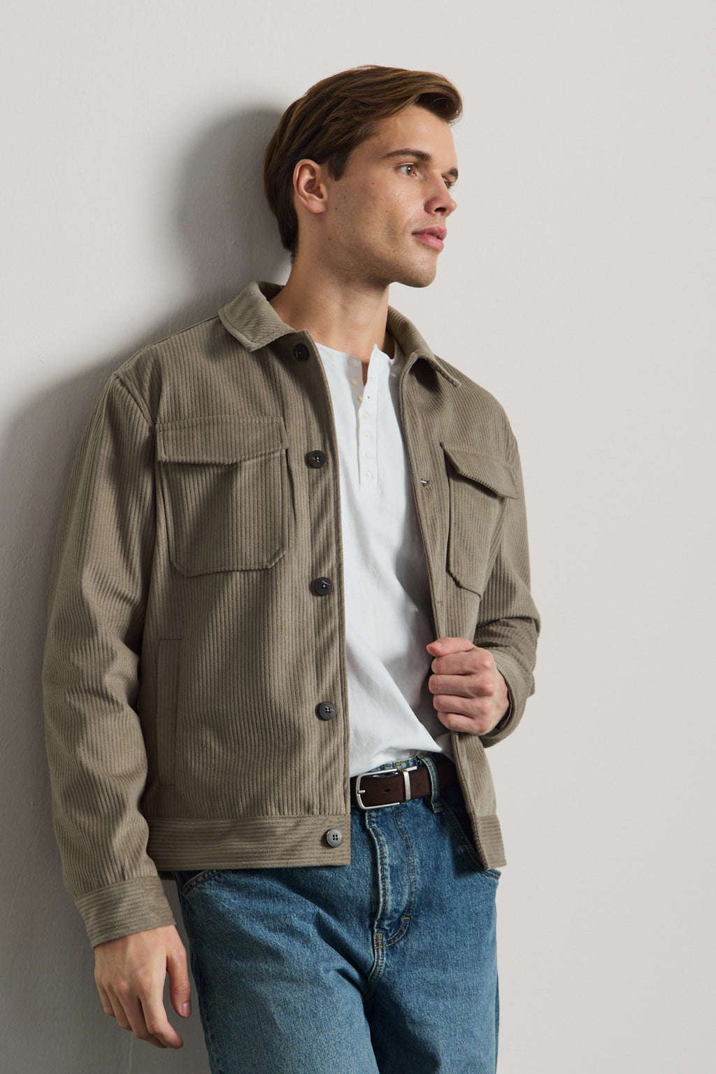 Erkek Premimum Kadife Ceket Bej 4229DNGR