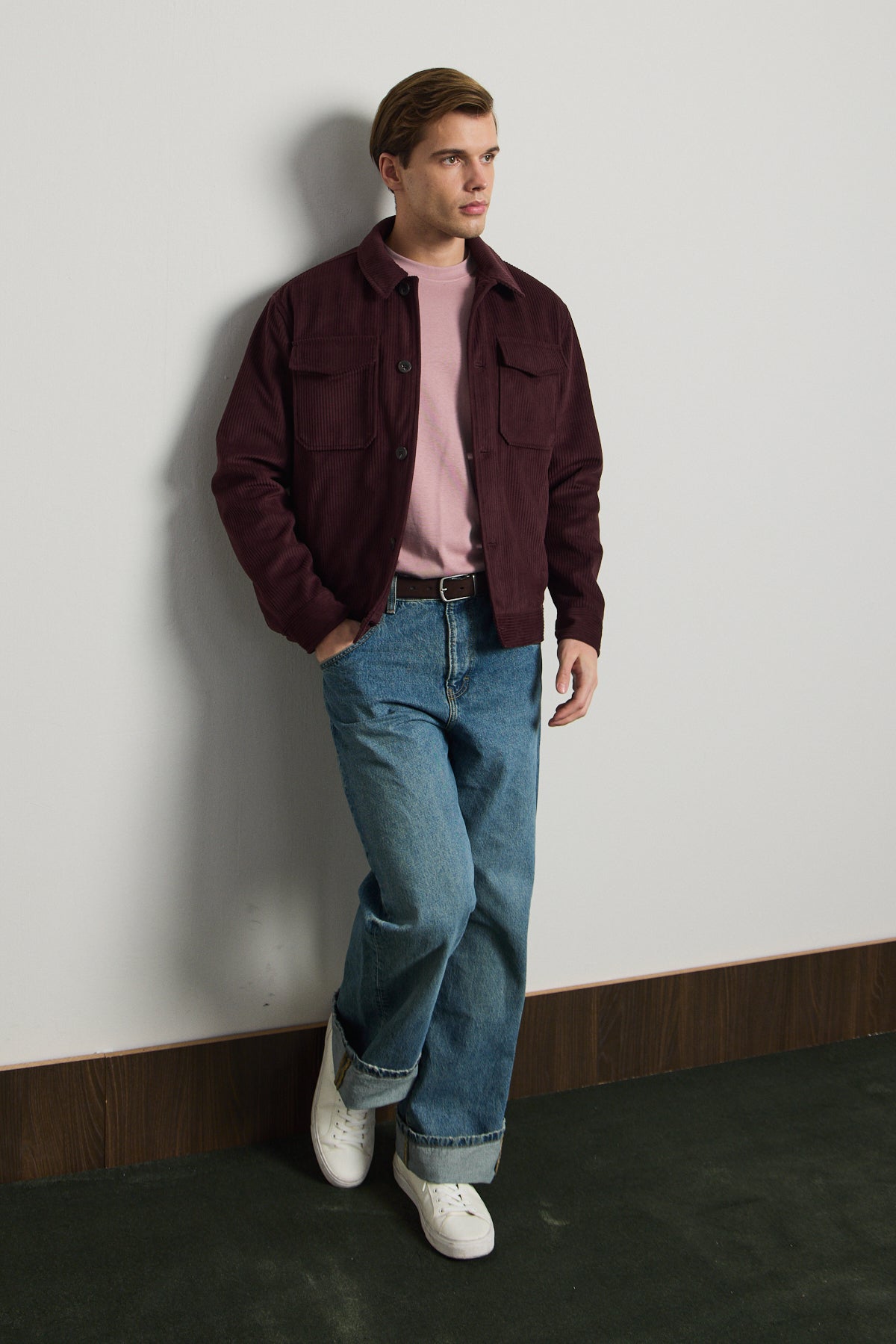 Erkek Premimum Kadife Ceket Bordo 4229DNGR