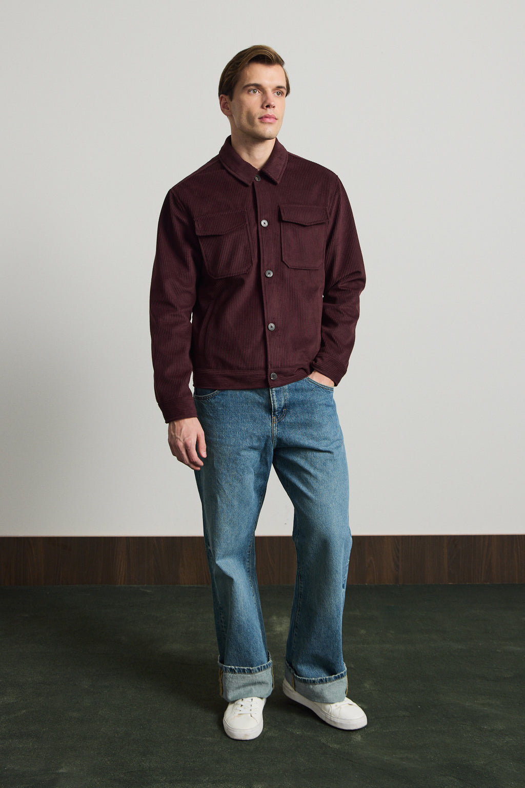 Erkek Premimum Kadife Ceket Bordo 4229DNGR