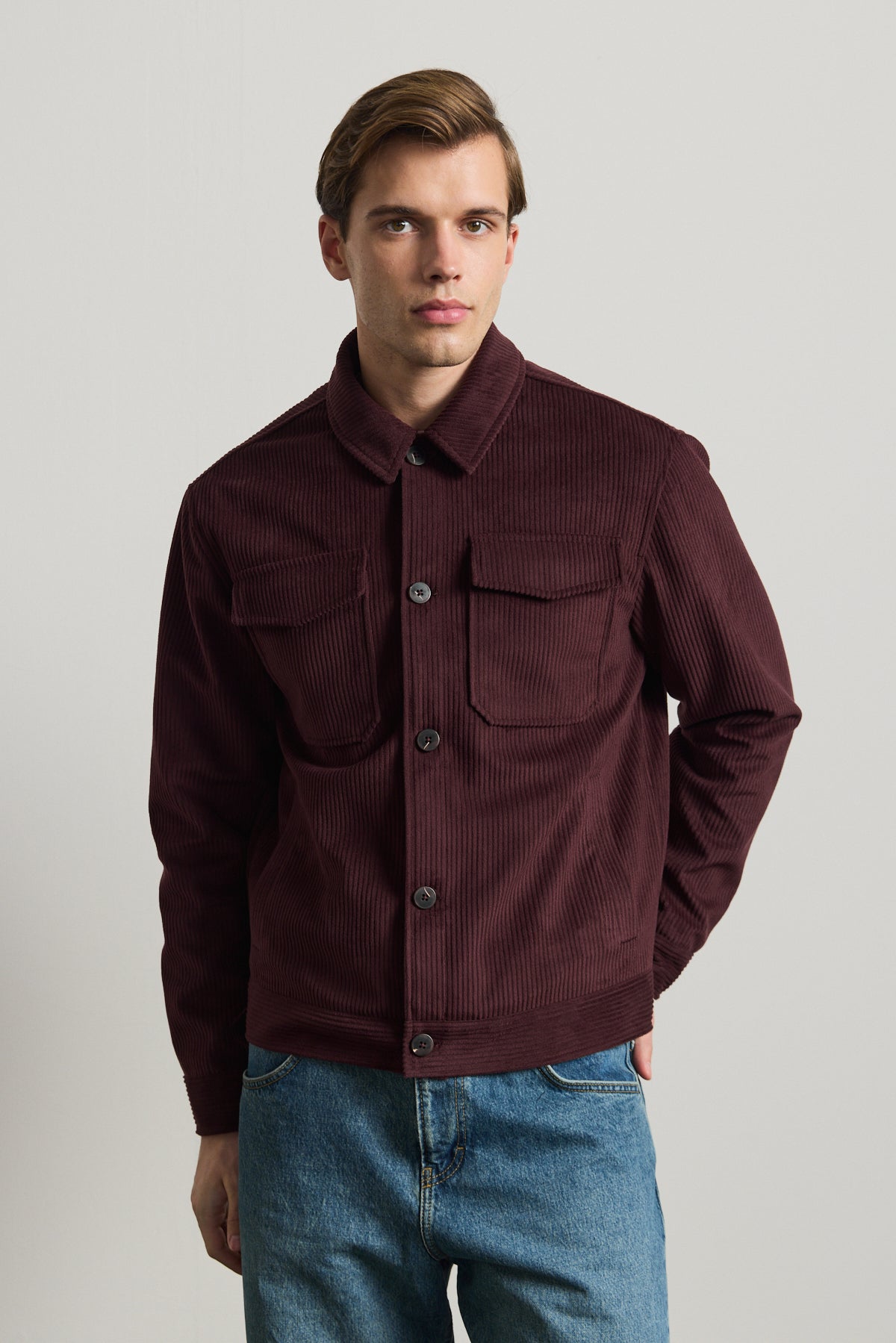 Erkek Premimum Kadife Ceket Bordo 4229DNGR