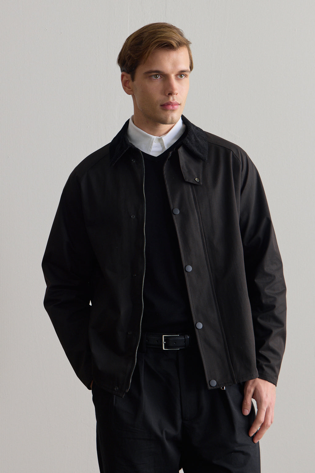 Erkek Premium Kadife Yaka Ceket Siyah 4231DNGR