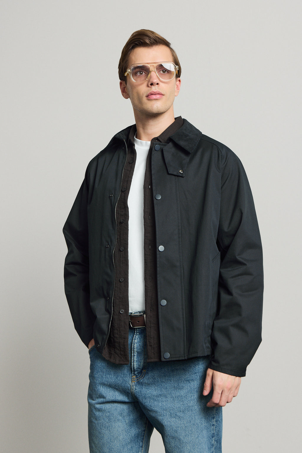 Erkek Premium Kadife Yaka Ceket Lacivert 4231DNGR