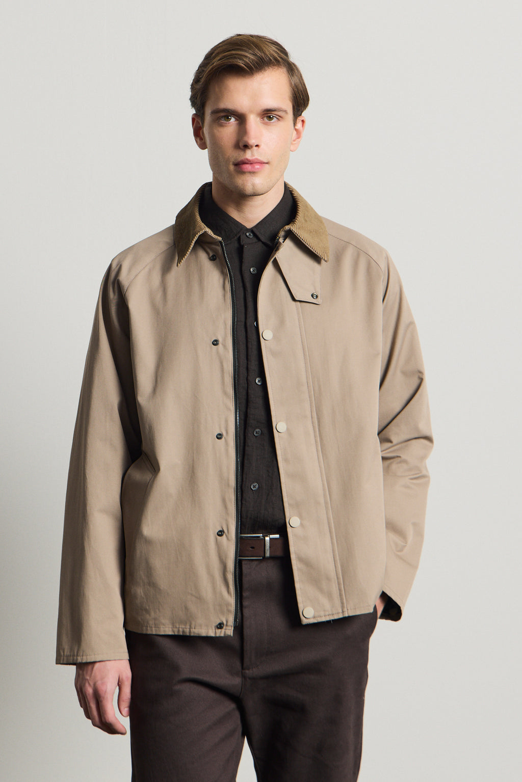 Erkek Premium Kadife Yaka Ceket Bej 4231DNGR