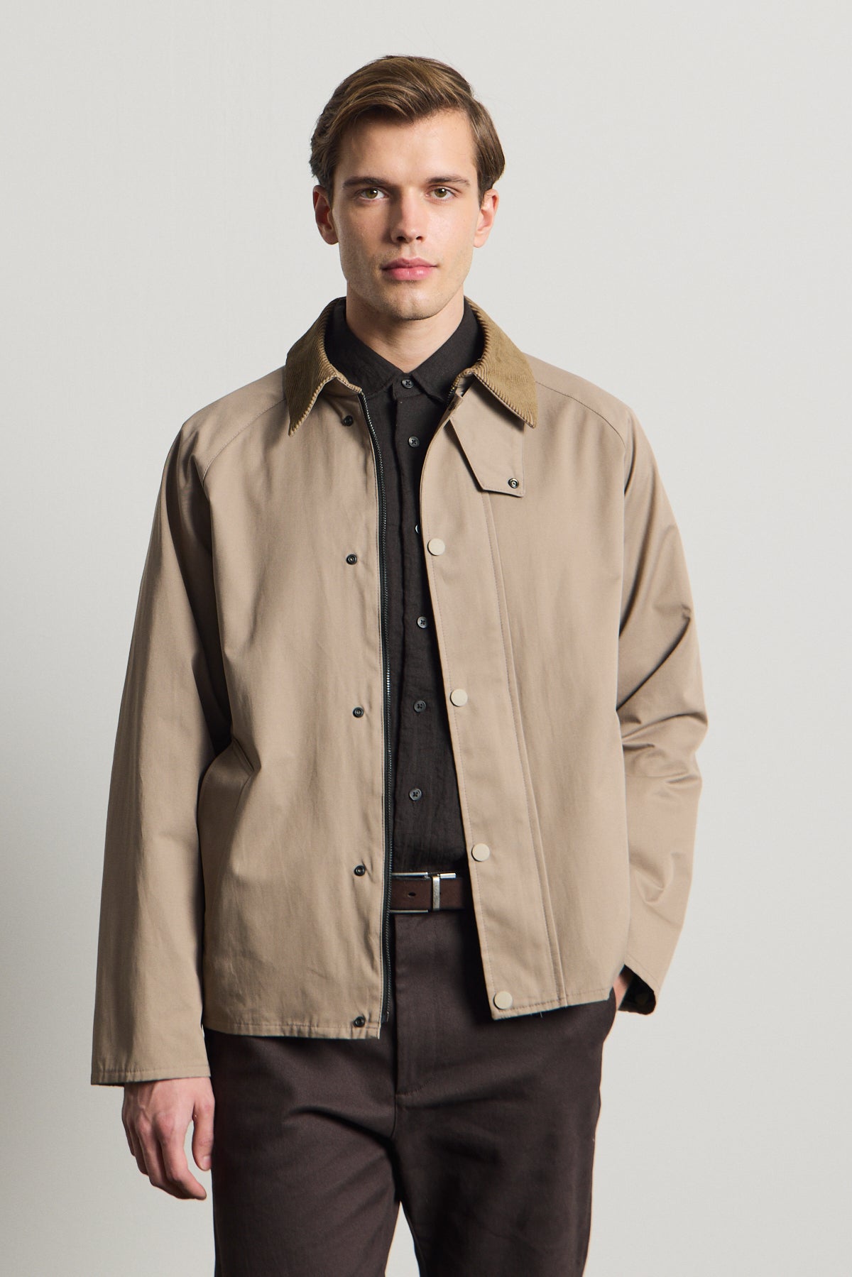 Erkek Premium Kadife Yaka Ceket Bej 4231DNGR