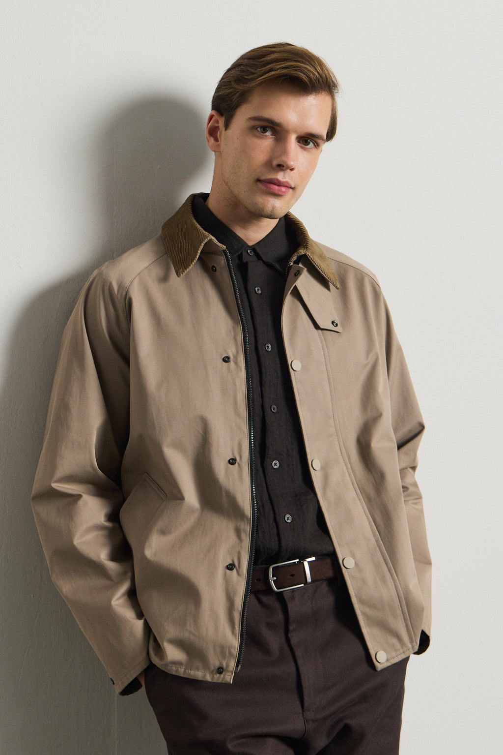 Erkek Premium Kadife Yaka Ceket Bej 4231DNGR