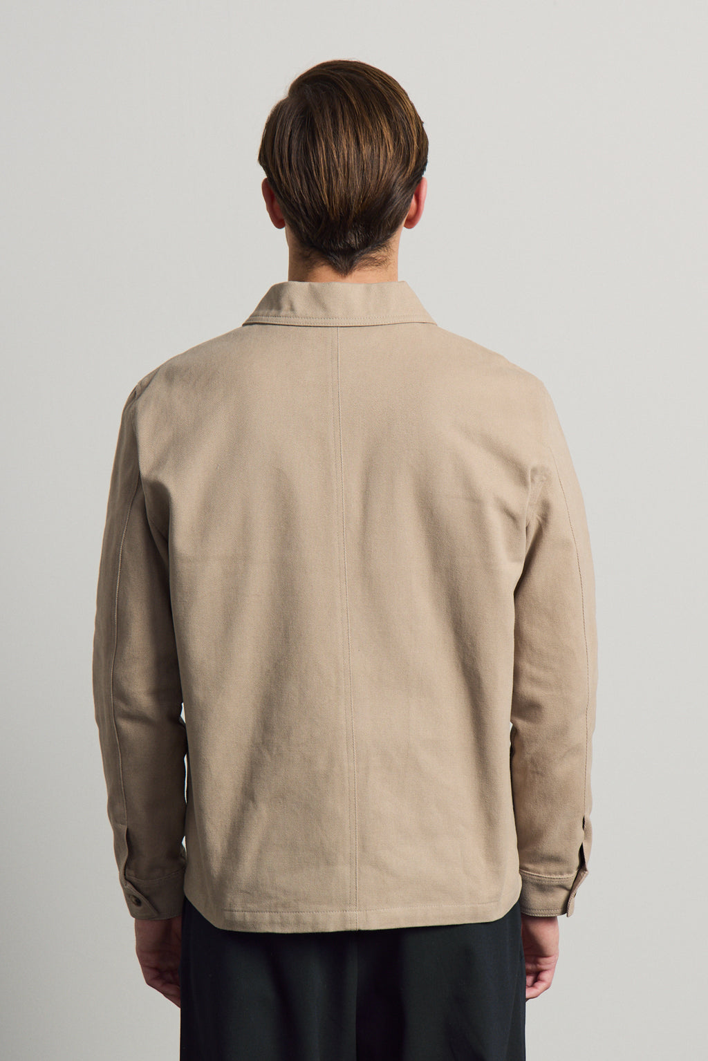 Erkek Relaxed Pamuklu Ceket Vizon