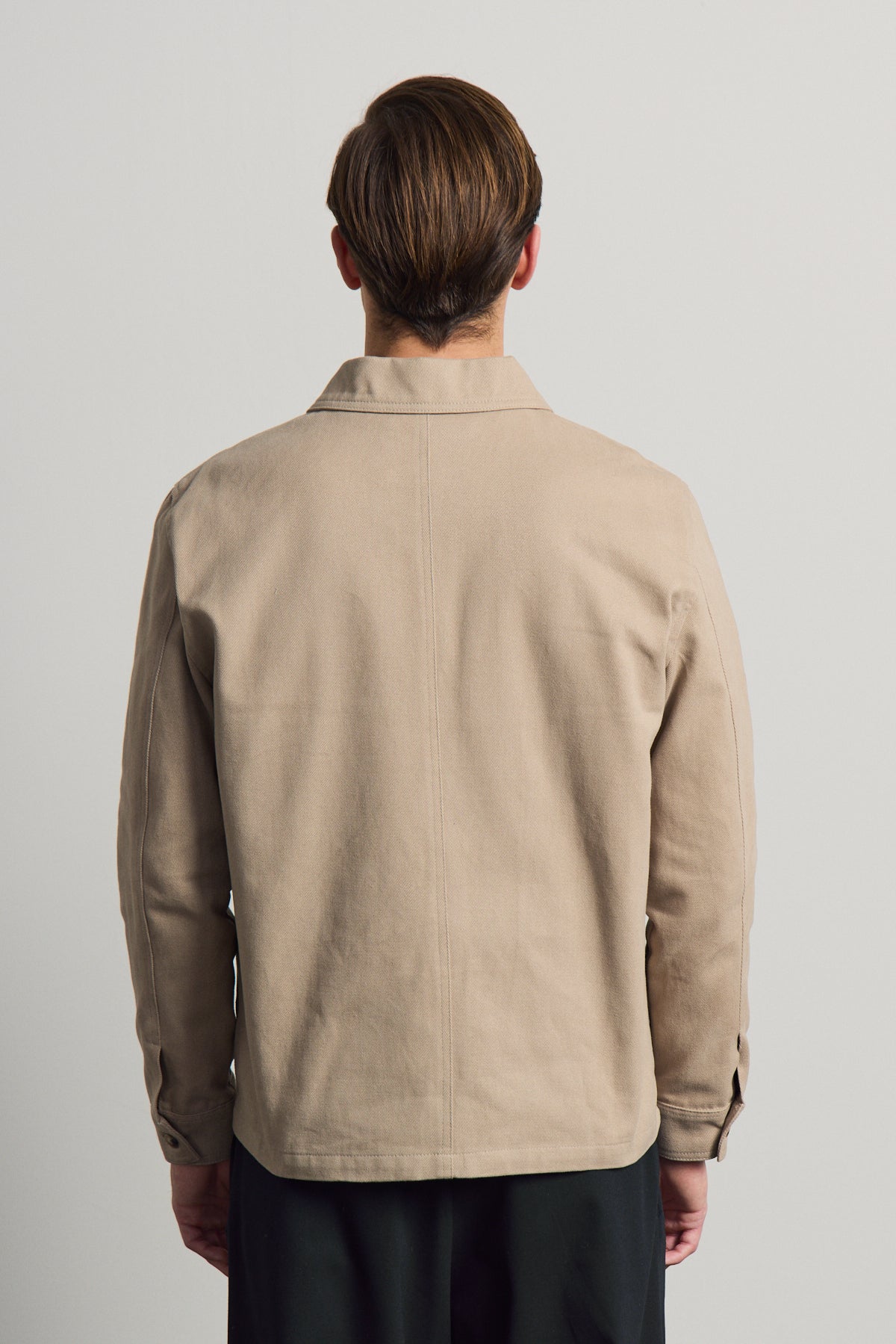 Erkek Relaxed Pamuklu Ceket Vizon