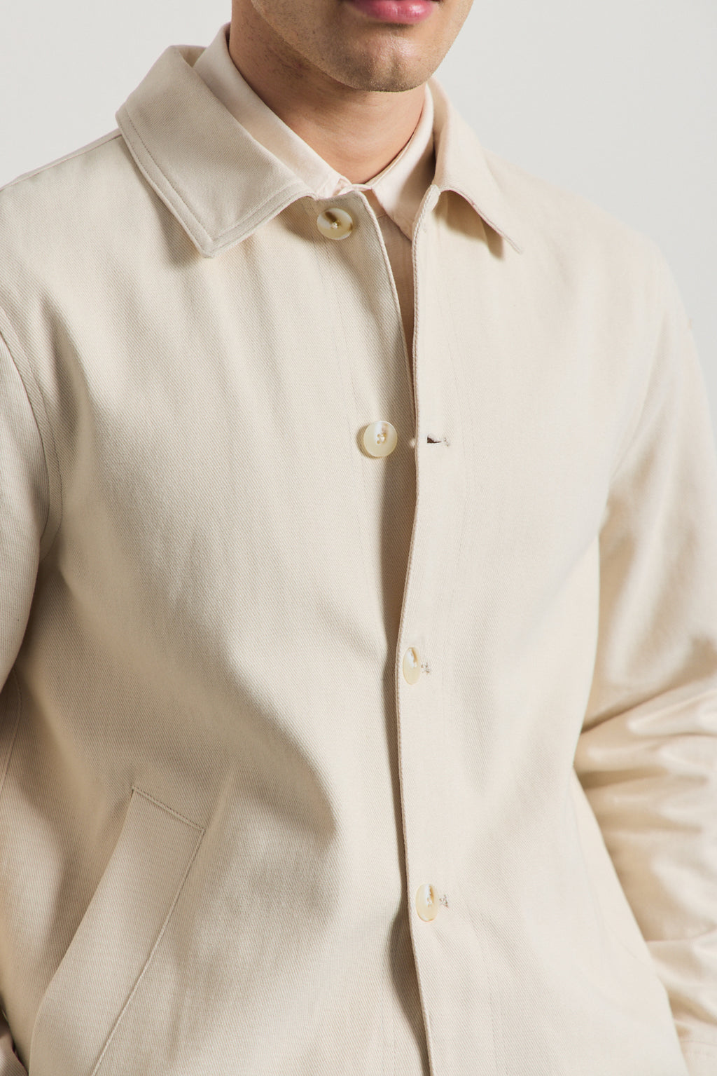 Erkek Relaxed Pamuklu Ceket Bej