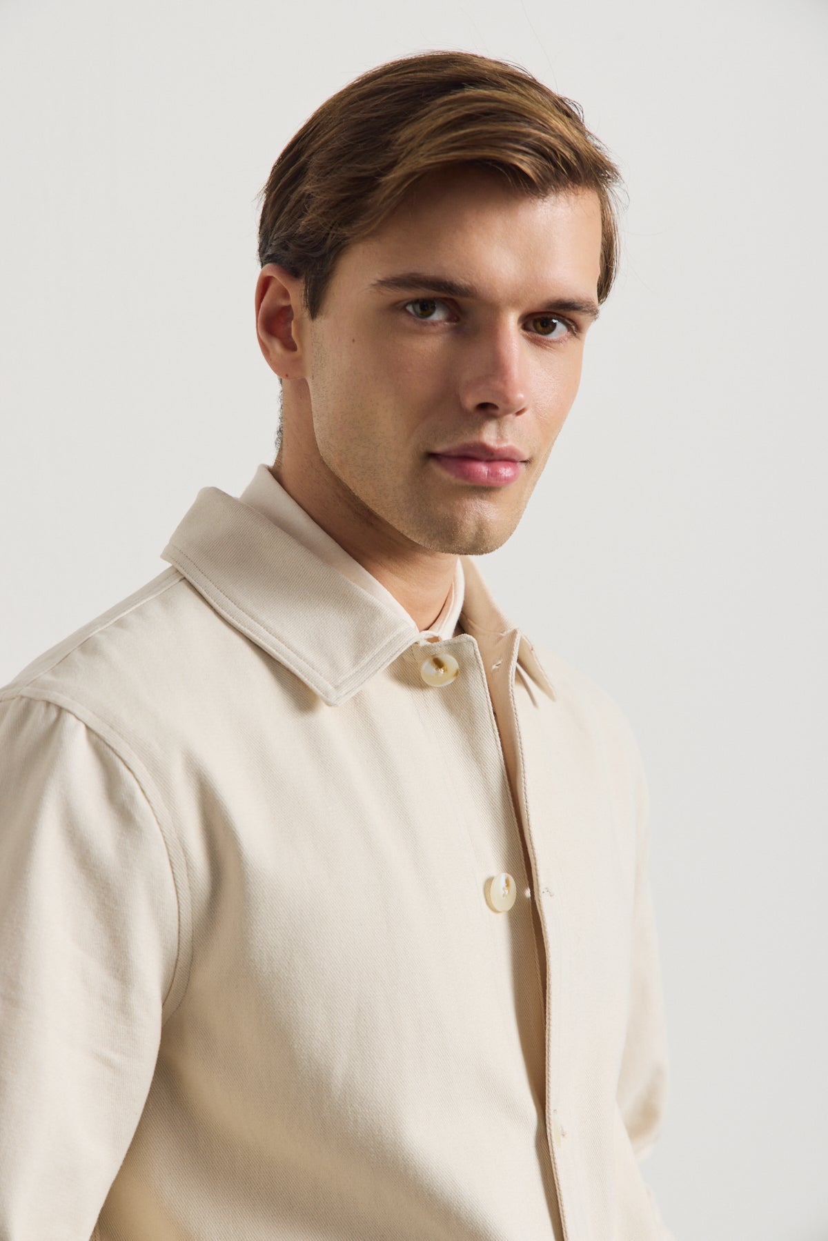 Erkek Relaxed Pamuklu Ceket Bej