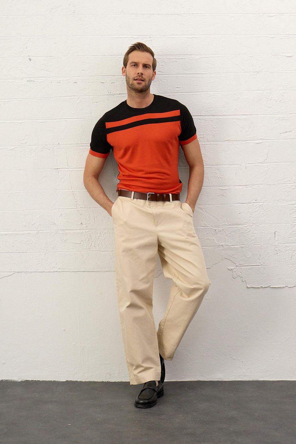 Erkek Renkli Slim-Fit Yazlık Triko Tişört Siyah 5018DNGR1