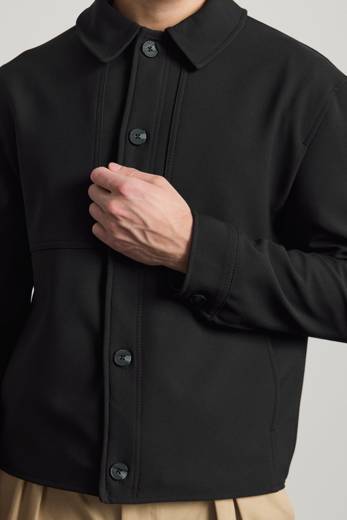 Erkek Yumuşak Dokulu Ceket Siyah