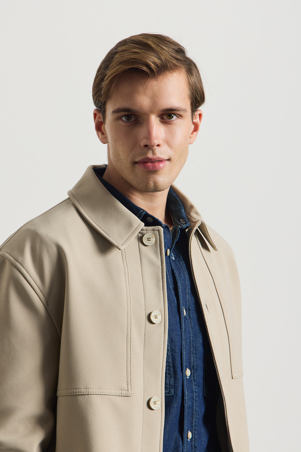 Erkek Yumuşak Dokulu Ceket Bej