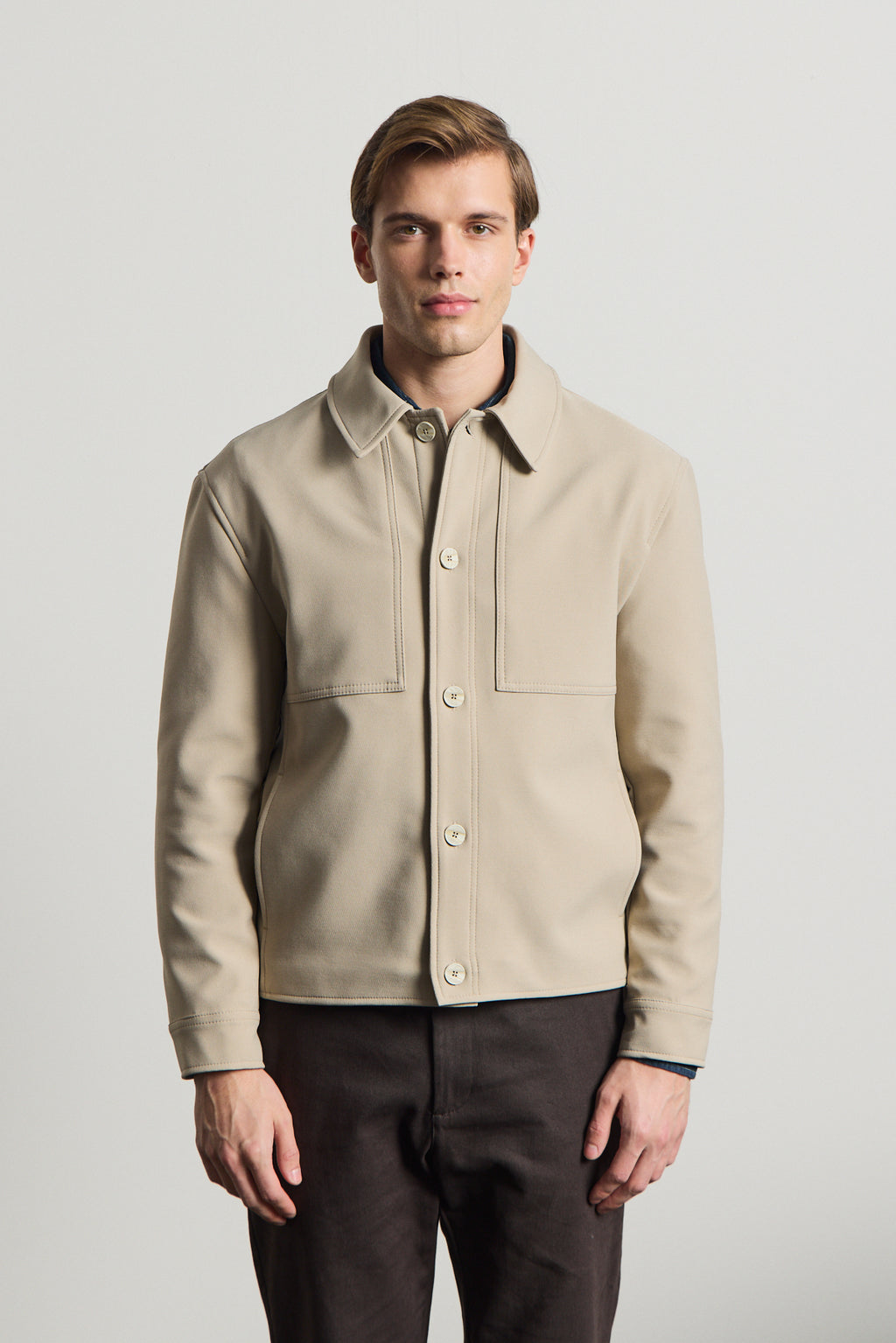Erkek Yumuşak Dokulu Ceket Bej