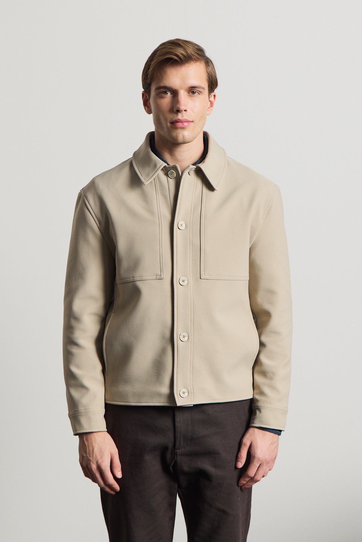 Erkek Yumuşak Dokulu Ceket Bej