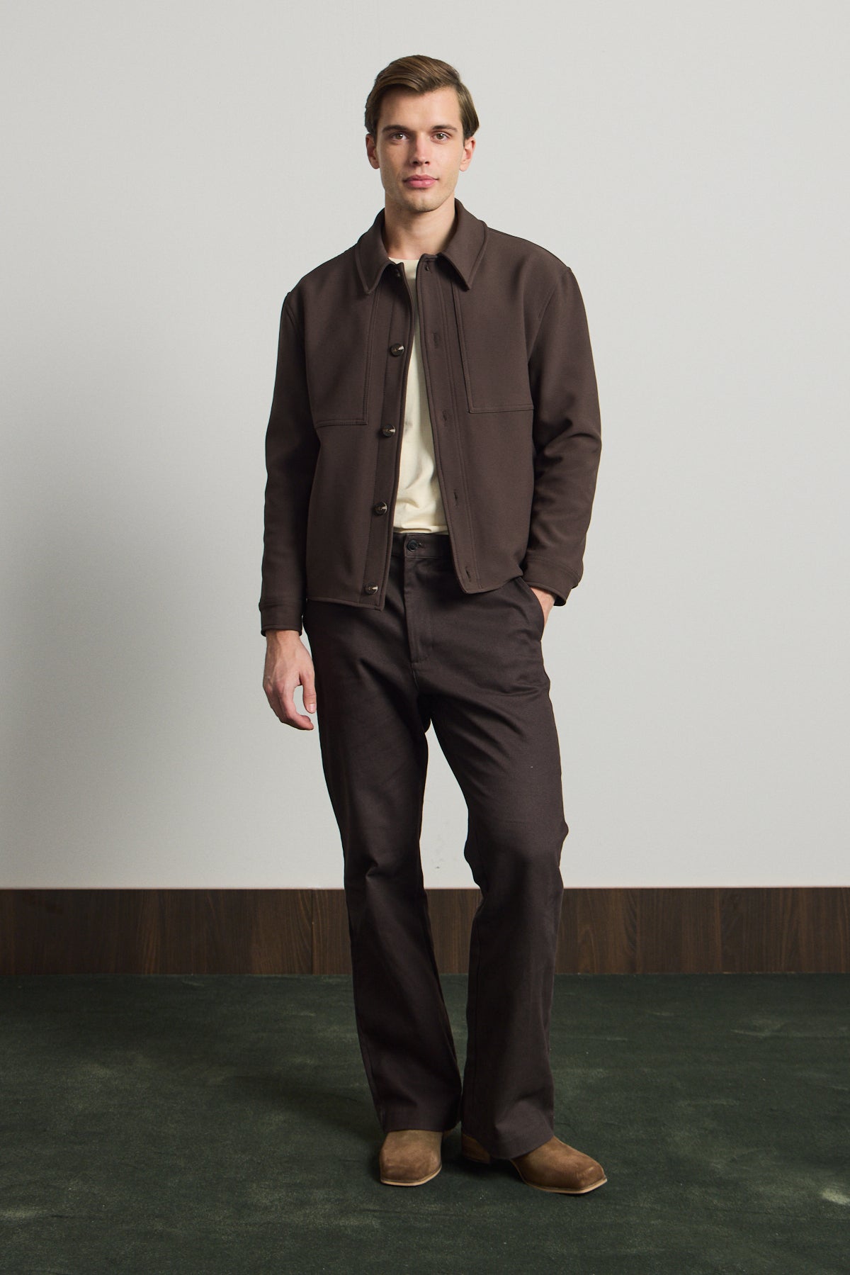 Erkek Yumuşak Dokulu Ceket Kahverengi